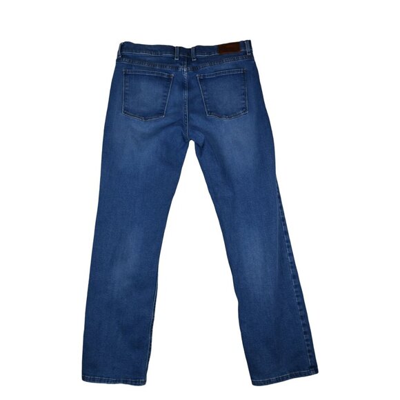 Mott & Bow Jeans Men's Medium Blue Straight Stretch Denim Measures Sz 35 x 32 - Picture 2 of 8